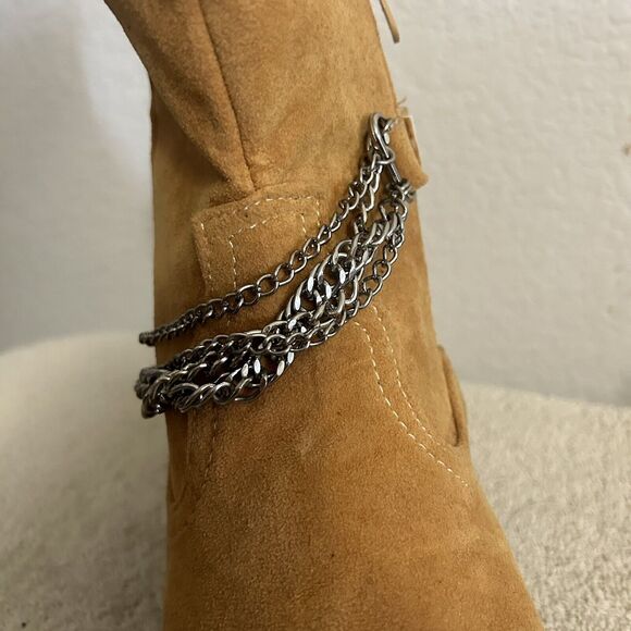 Black and Street Handmade Men\'s 44 US 10 Wedge Leather Silver Chain Tassel Boots